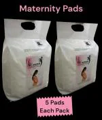 Huzzah After Delivery Maternity Pads For New Mom - 5 M Size Heavy Flow Pads, Pack of 2