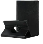 Lustree Nokia Tablet T20 and Realme Pad Black PU Leather Scratch Resistant and Anti Slip Mobile Flip Case Cover