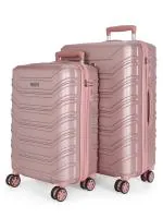ROMEING Monopoli Polycarbonate Luggage Set of 2 (55 & 65 cms) (RoseGold) Hardside Trolley Bag