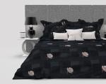 THE WHITE MOSS COCO KING 100% COTTON 160 TC KINGSIZE BEDSHEET WITH 2 PILLOW COVERS-9A