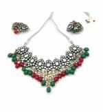 Bella Store Muticolor Brass Handmade Kundan Chokar Necklace for Women