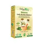 SatyaaVeda Natural Amla Ritha Shikakai Mix Hair Care Mask Powder 200 gms For All Hair | 3-In-1 Natural Hair Cleanser | Hair Strengthening I Shiny Hair | Control Dandruff I 100% Herbs- 200gms