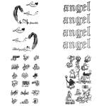 Temporary Tattoowala Angle Feather Love Designs Pack of 4 Temporary Tattoo Sticker For Men and Woman Temporary body Tattoo (2x4 Inch)