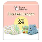SuperBottoms Dry Feel Langot: Size- 2| (Pack of 24) Baby Langots
