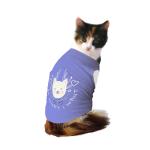 Ruse I Do What I Want Printed Lavender Pure Cotton Cat Round Neck Sleeveless Vest Tank T-Shirt - M