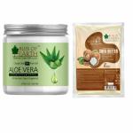 Bliss of Earth Organic Shea Butter&Pure Crystal Clear AloeVera Gel Great For Use Face,Skin,Body