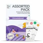 TeaFit Premium Instant Assorted Unsweetened Tea Premix - 12 Single Serve Sachets | Ginger-Cardamom-Masala-Lemongrass Tea Premixes | Ready to Use Instant Milk Tea Premix | No Added Artificial Sugar
