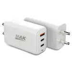 MMAK 65W PD Adapter/Charger for Laptop/Mobile with Triple Output Compatible with Mac/iPad/iPhone