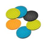 MAPPERZ Non Slip Round Shape Silicon Coasters for Tea Coffee Cups Mugs Beer Cans Bar Glass - Multicolor (4)