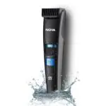 NOVA NHT 1059 Digital Waterproof Trimmer 200 min Runtime 40 Length Settings  (Grey)
