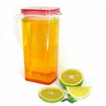 YELLOCUT 2 Litre Plastic Water Jug Juice Milk Jug with Lid Transparent Multi Color Pack of 1