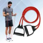 PROUT Double Toning Resistance Tube Pull Rope Elastic Rubber Exercise Band for Stretching, Workout