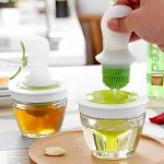 VMITRA Chef's Silicone BBQ Barbecue Oil Brush Basting Set Silicon Basting Brush BBQ Tool Set Pastry Brush (Multi Color) (Pack of 1)