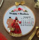 ZIG ZAG Customized Embroidery Hoop Gift for First Love,Anniversary,Marriage,SpacialGift