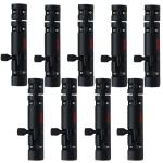 HINDSON Aluminium Zaylo Tower Bolt With Stainless Steel Rod And Knob For Door And Window 4 Inch - Pack Of 9