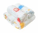 MUMLAP Muslin Cotton Face Napkin Towels for Newborn Baby Soft Reusable Napkins for Infants Toddlers, 6 Layered - (Pack of 5 washcloth) 30x30 cm