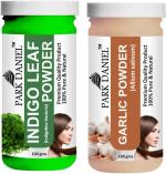 Park Daniel Pure And Natural Indigo Leaf Powder And Garlic Powder, 100 G Each (Combo Of 2) |Hair Care|Dandruff Control hair Powder|Healthy Strong Hair Mask