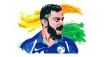 Divinedesigns Multicolor Vinyl Virat Kohli Sticker