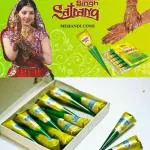 SINGH Fine Design Cone Natural Mehandi Cones - 100% Organic Mehendi cone Pack of 3 Cone