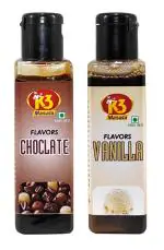 K3 Masala Vanilla and Chocolate Flavor food Essence.(30gm x2)(Pack of 2)