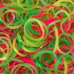Paraspapermart PPM 3 inch, Fluorescent Color Rubber Band for Use in Home, Kitchen and More - Pack of 100 gm