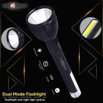 Pick Ur Needs Mini Rechargeable Search LED Torch Light Long Range High Power Chargeable Torch (Black, 7 cm, Rechargeable)