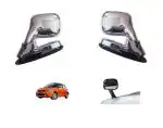 DrivEscape Maruti Suzuki Swift Front Fender Chrome Bonnet Mirror With Indicator (set of 2)