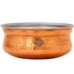 Indian Art Villa Hammered Copper Handi with Tin Lining 1850 ml