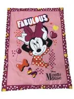 Disney Kids Furry Minnie Mouse Digital Print by Sherpa Super Soft Plush Baby Quilts 100X140 CMS 1-3 Years