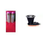 JSC STAR Stainless Steel Incense Holder (Black) AND JSC STAR Multi Flavour Fragrance Agarbatti/ Incense Sticks/ for Pooja/ Mandir multi (1000, Set of 2)