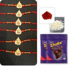 BHAKTI 2 SHAKTI MAKING WORSHIP SPECIAL Khatu baba Rakhi for brother | Bhaiya ki rakhi | Fancy rakhi for men with roli & akshat | Fancy Khatu Shyam Rakhi | Pack of 6 | With Chocolate Shots