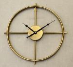 Urban Born - Add life to any space Metal Wall Clock for Home and Hall 17 inches (44 x 44cm) Home Big Size Living Room Hall Bedroom Stylish Clock (Bronze Gold)