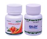 1 KEVA ASHWAGANDHA (AYURVEDIC, PACK OF 60 CAPSULES) + 1 KEVA GILOY IMMUNE BOOSTER (AYURVEDIC, PACK OF 100 TABLETS)