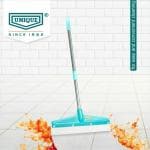 UNIQUE TEENY wiper for Bathroom floor cleaning Foldable short Metal Handle Rod & virgin plastic Blade (12x36in) with Synthetic EVA Rubber for floor drying (pack of 1)