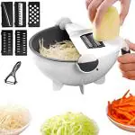 Fitaza Wet Basket Vegetable Cutter - Multi-Function Vegetable Cutter With Drain Basket Vegetable & Fruit Grater & Slicer (1 X Chopper, 1 X Peeler)
