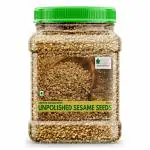 Bliss of Earth Organic Unpolished White Sesame Seeds 600 gm For Eating, Raw Til Seeds