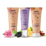 Sanfe Intimate Starter Kit - Serum With Brightening Back And Bum Cream and Cranberry Intimate Scrub- 50gm Each | serum | moisturizer | scrub | body and intimate scrub