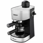 Inalsa Bonjour, 800W, 4 Cups, Coffee Maker (3in1- Espresso,Cappuccino & Latte), Silver/Black