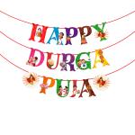 Zyozique Durga Puja Banner, Durga Puja Bengali Banner, Decorative Items for Durga Puja (Pack Of 1 Set)