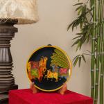 Sabhyasha Hand-painted Pichwai Cows Wall Plate
