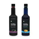 GOOD&MOORE Combo of 2 | Blue Island, Spicy Jamun | For Cocktail, Mocktail, Sodas, Ice-teas and more | Concentrated Syrup | (750ml x 2)
