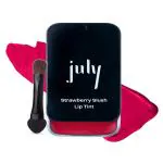 July Strawberry Slush Lip & Cheek Tint | 3in1 for Lips, Cheeks & Eyelids | SPF 15 | 24 hr Moisturization | Vibrant Creamy Matte | with Jojoba Seed Oil & Sweet Almond Oil | 10gm (Crimson)