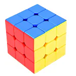 Cubes 3X3 High Speed Sticker Less Magic Puzzle Cube Game Toy, Pack of 1, Multicolor