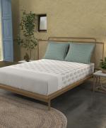 TRIDENT Ajrakh Turquoise 3 Piece Set King Bedding Sheets and Pillowcases, Sanskriti