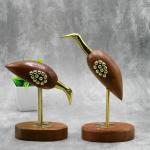 Naayaab Craft Premium Handcrafted Decorative Elegant Look Swan Pair Sculpture for Home Décor Showpiece Figurine Saras Love Birds for Home Decor - Set of 2 - 6inch