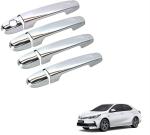 Kozdiko Chrome Handles Door Latch Cover for Toyota Corolla Altis (Pack of 4)
