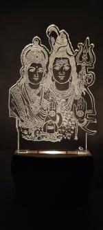 Omniverse Shiv Parvati Fancy Warm White Night Lamp