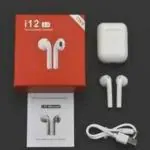 Shakuntala Creation i12s TWS in Ear Earbuds, Wireless Bluetooth Gaming Headset, Microphone Mirror Screen Mini LED Display, Wedding Gift, Touch Control Headphones, Excellent Sound Ensure Fast & Stable Connection (white) (Pack of 1)