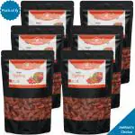 Dried Goji Berries without Sugar bundle pack | Low calories & Gluten-free, Rich in Vitamin K and High fibre Superfood - (35gx6)Zip Packs