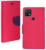 Cowboy Oppo A15,Oppo A15S Model Cph2185, Cph2179 Pink Artificial Leather, Rubber, Silicon, Cloth Dual Protection Flip Cover